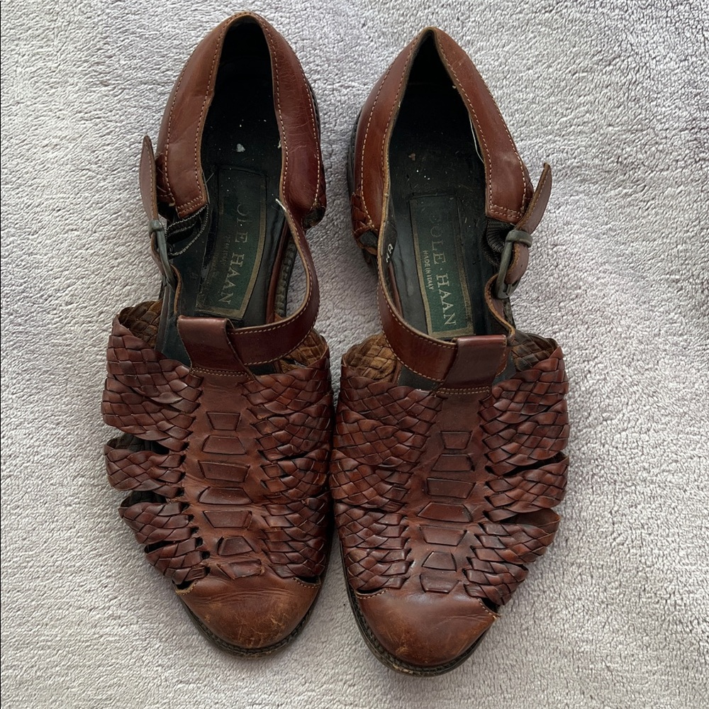 Cole Haan Women's Tan Leather Sandals